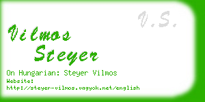 vilmos steyer business card